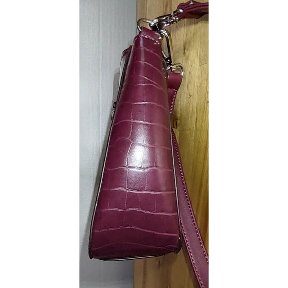 Nine West Boysenberry Colby Crossbody - Snake Embossed Satchel / Crossbody, NEW - Picture 7 of 13